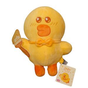 NEW Line Friends Sally Makes Everything Yellow Plush Toy 11 Inch Paint Brush